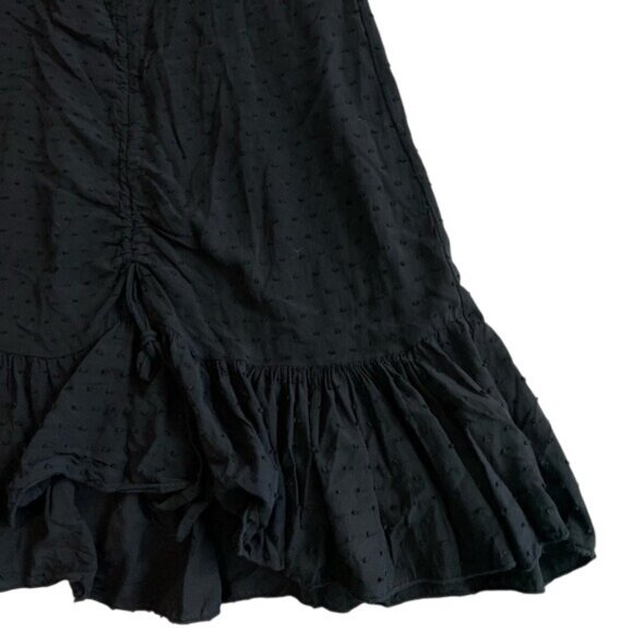 Alice Rinaldi Clip Dot Dress Black 1/2 Sleeve Ruched Made in Italy Size 2 - Picture 11 of 12